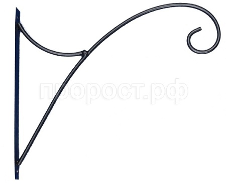 Крюк металлический для подвесного кашпо малый черный.