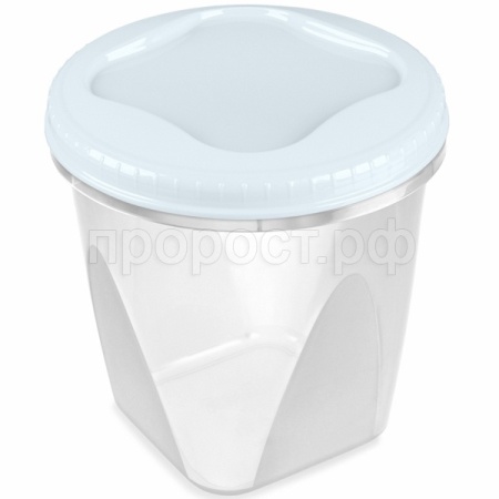 Банка д/хранения пищ. прод. Тондо 0,65л с завинчивающейся крышкой светло-голубой С285 /20шт/Мартика