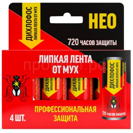 Липкая лента Дихлофос Нео для мух 4шт Липкая лента Дихлофос Нео для мух 4шт