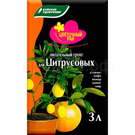 Грунт Цветочный Рай 3л для Цитрусовых Грунт Цветочный Рай 3л для Цитрусовых