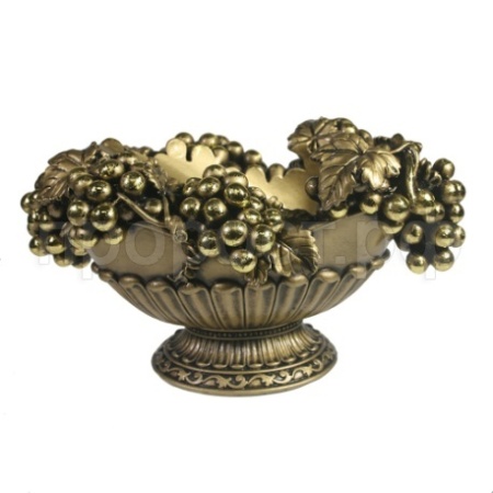 Ваза с виноградом подставка под бутылку (золото) L27W18.5H14 см 713394/I048 Ваза с виноградом подставка под бутылку (золото) L27W18.5H14 см 713394/I048