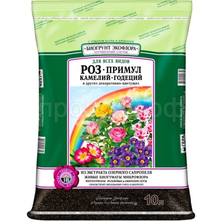 БиоГрунт Гера для Роз, Примул, Камелий и цветущих 10л